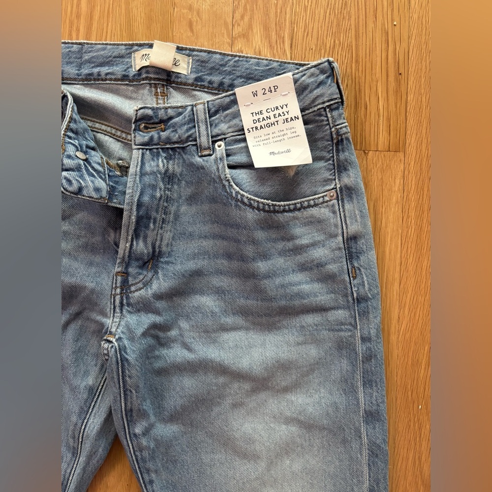NWT Madewell Dean Easy Straight Jean - Curvy Fit 24P - Picture 7 of 7